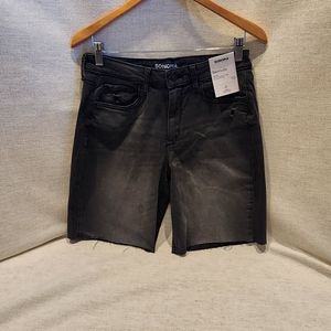 NWT Sonoma High Rise Bermuda Shorts in Black Denim, Size 10